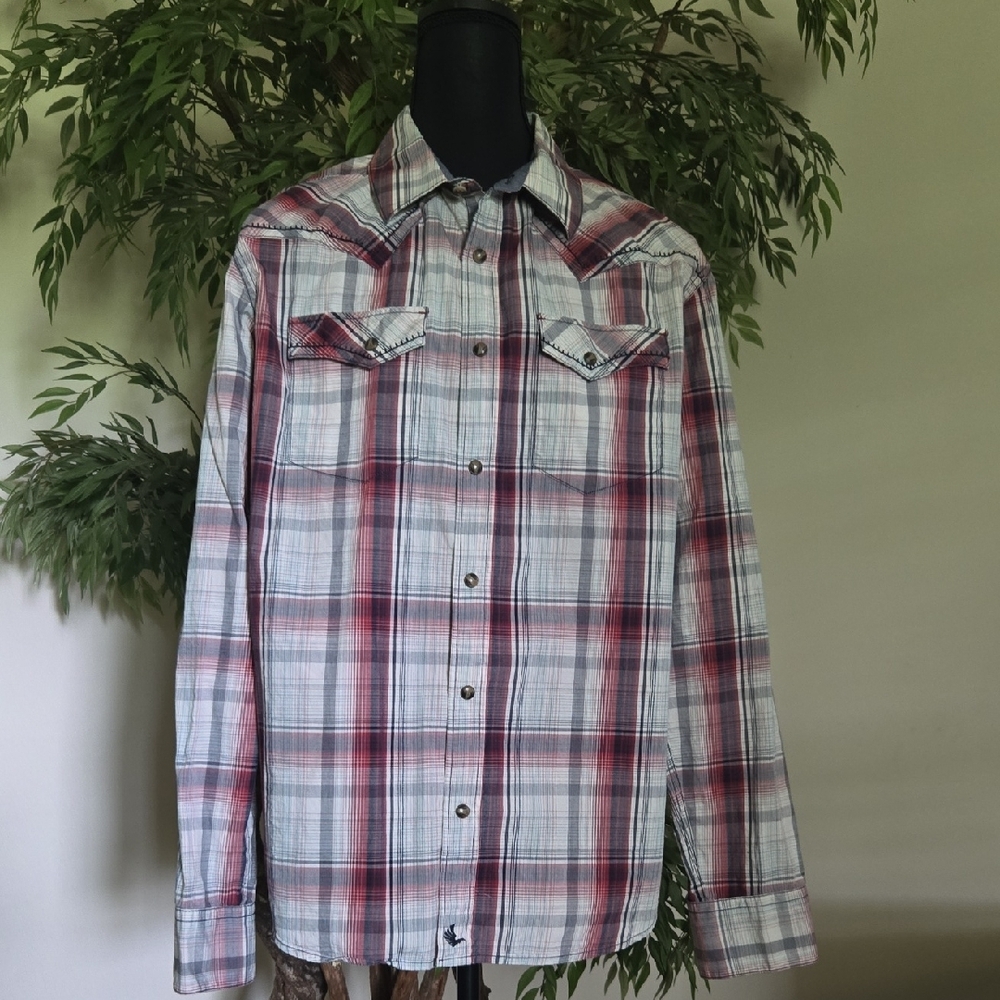 Cody James Western Plaid Snap Down Shirt